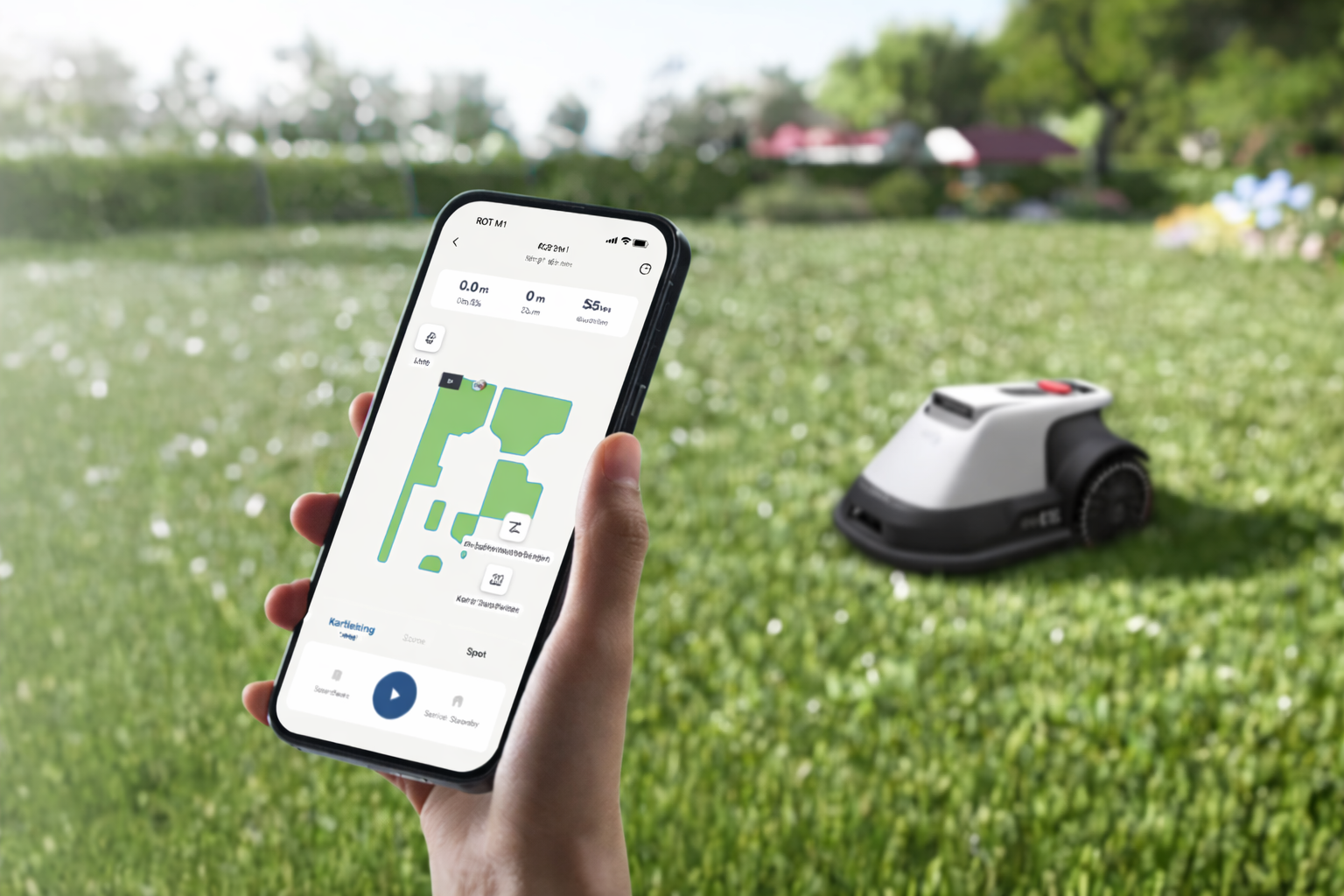 eufy E15 Mähroboter ohne RTK per App im Garten steuern