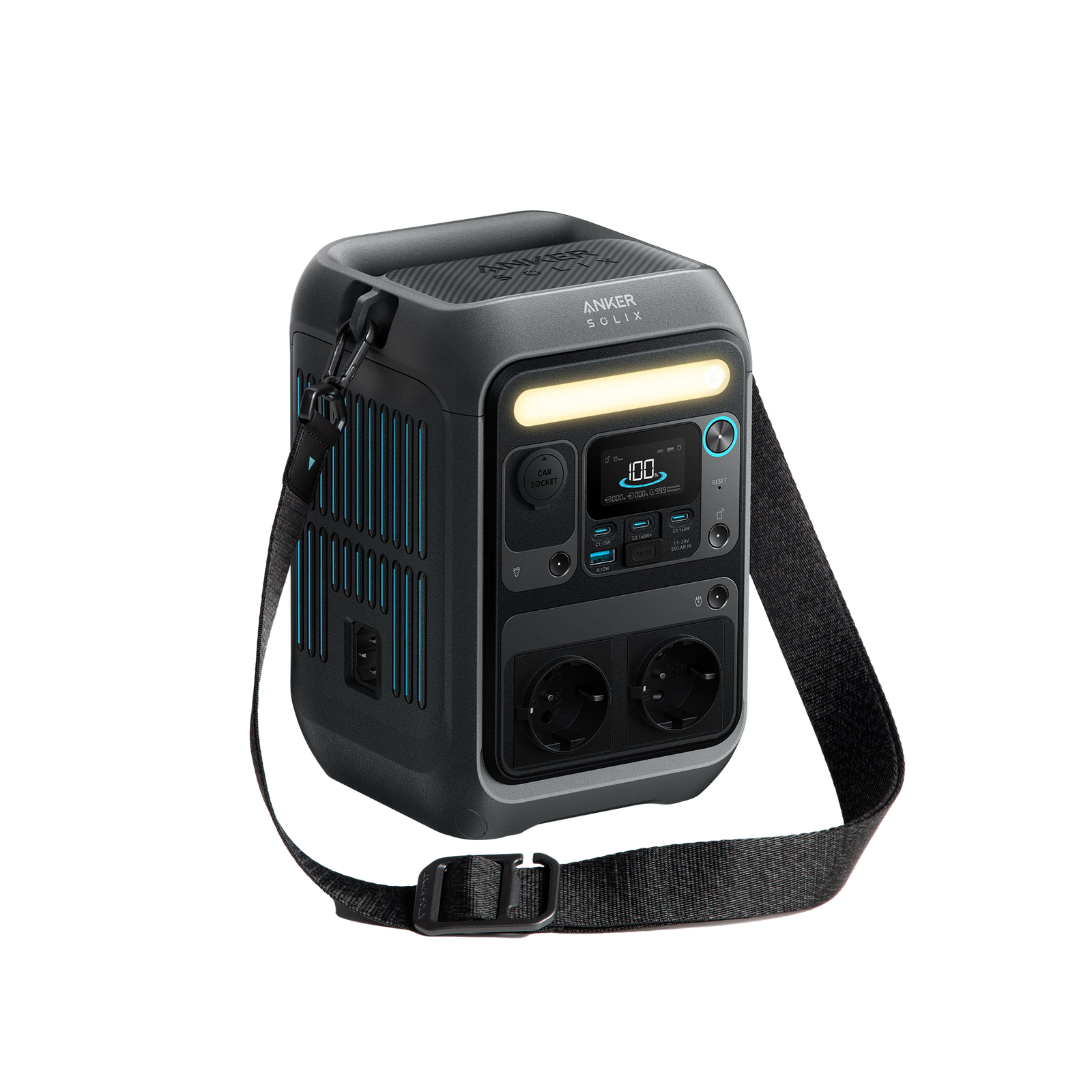 Anker SOLIX C300X Tragbare Powerstation, 288Wh LiFePO4 Akku