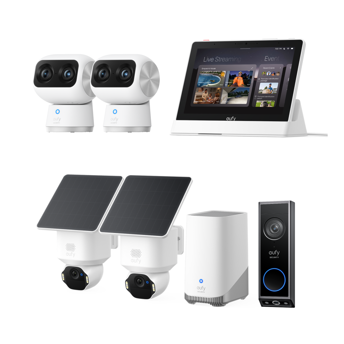 Eufy SoloCam E42 2-Kamera-Bundle mit HomeBase 3, Smart Display & mehr
