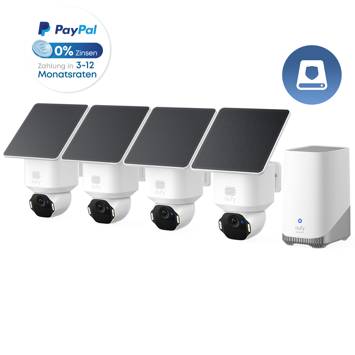 Eufy SoloCam E42 4-Kamera-Kit mit 1TB Festplatte