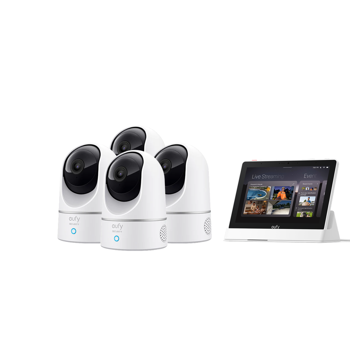 eufy Innenkamera E220 (4er-Set) mit Smart Display E10