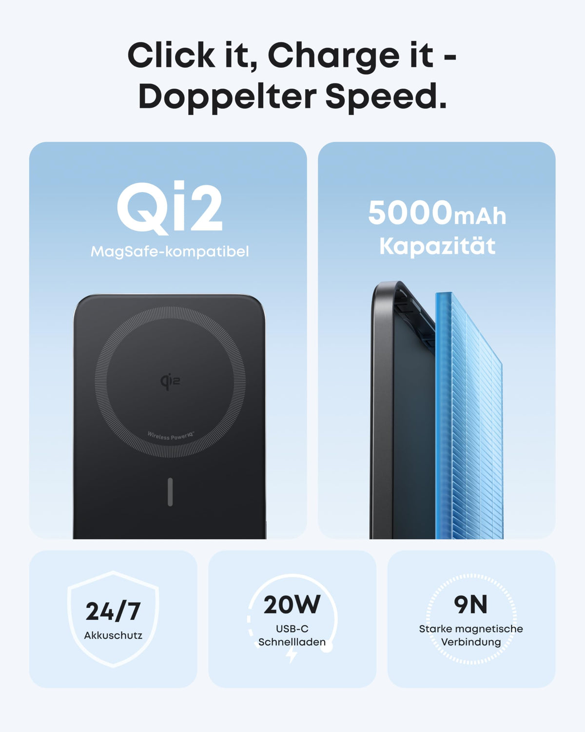 Anker Nano Powerbank (5K, Magnetisch, Slim)