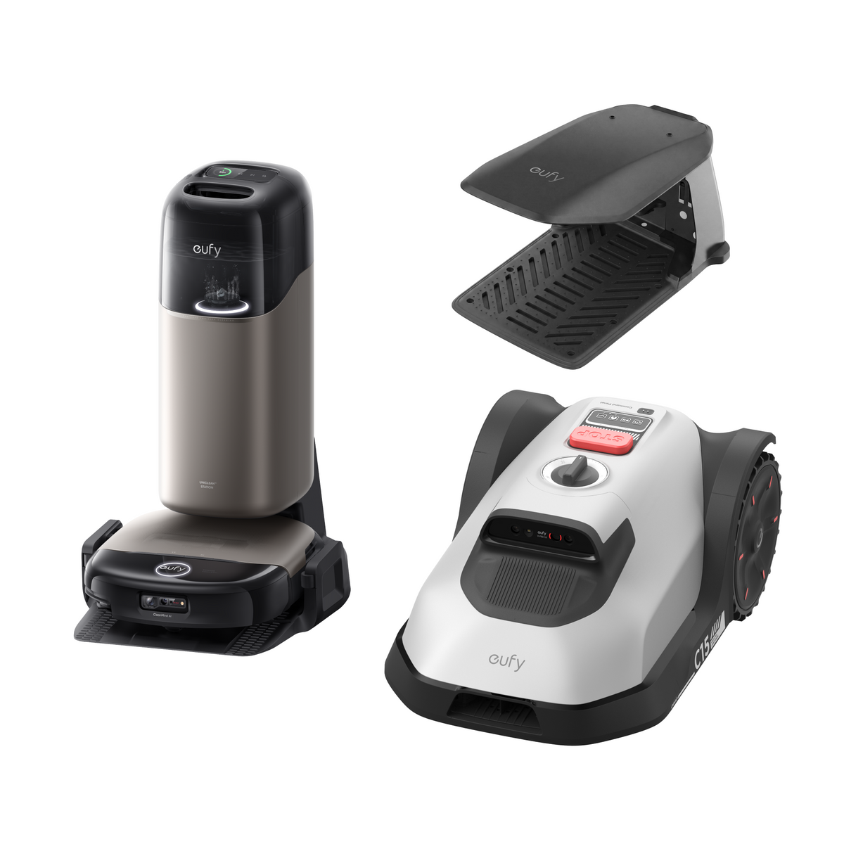 eufy Mähroboter C15 und eufy Saug- und Wischroboter HydroJet S2