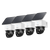 SoloCam S340 kabellose Überwachungskamera für Außen mit Doppelobjektiv und Solarpanel  (Vierpack)